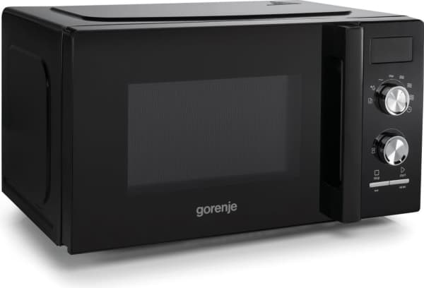Gorenje MO20A3BH, Pöytämalli, Yhdistelmämikroaaltouuni, 20 L, 800 W, Painikkeet, Musta
