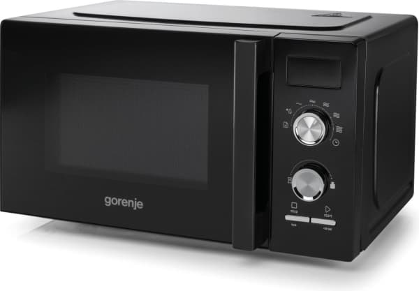 Gorenje MO20A3BH, Pöytämalli, Yhdistelmämikroaaltouuni, 20 L, 800 W, Painikkeet, Musta