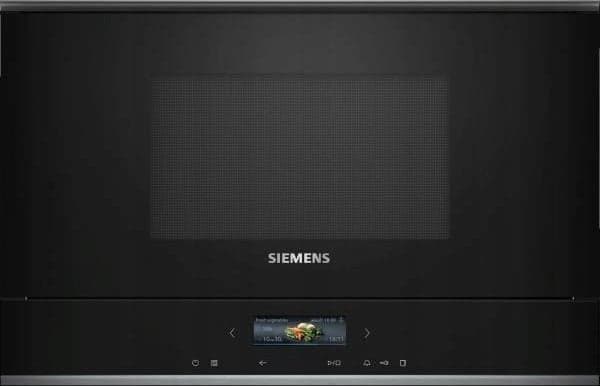 Siemens iQ700 BF722L1B1 - Mikrovågsugn - inbyggd - 21 liter - 900 W - svart / rostfritt stål