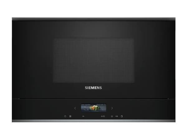 Siemens iQ700 BF722L1B1 - Mikrovågsugn - inbyggd - 21 liter - 900 W - svart / rostfritt stål