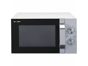 Sharp R204WA, Pöytämalli, Solo-mikroaaltouuni, 20 L, 800 W, Rotaatio, Hopea, Valkoinen