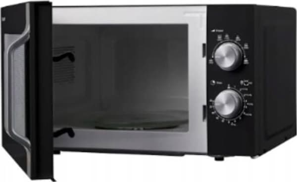 Sharp R-204BA, Pöytämalli, Solo-mikroaaltouuni, 20 L, 800 W, Rotaatio, Musta, Hopea