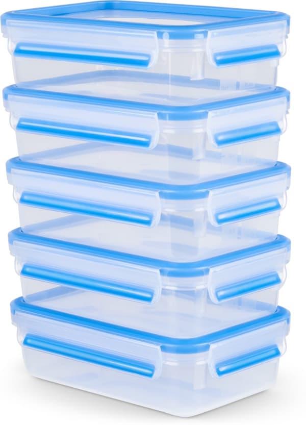 Tefal MasterSeal MealPrep förvaringsbehållare, 5 x 0,8 L