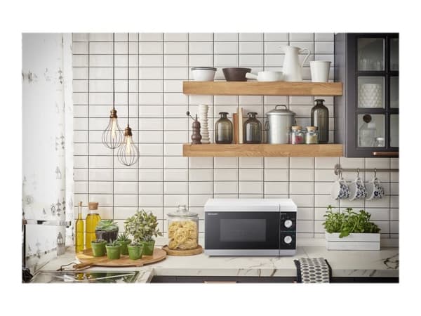 Sharp Mikrobølgeovn med grill Frittstående 800W 20 liter Hvit/svart
