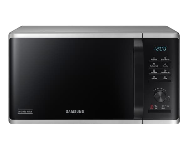 Samsung MS23B3515AS, Pöytämalli, Solo-mikroaaltouuni, 23 L, 1150 W, Painikkeet, Rotaatio, Musta, Harmaa