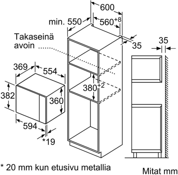 Bosch BFL554MS0 Serie 6 -mikroaaltouuni, teräs