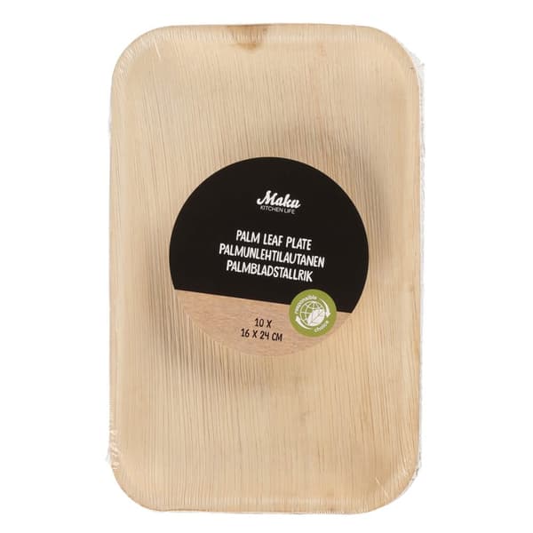 Maku Tallerken Palm Leaf 16x24cm 10 stk