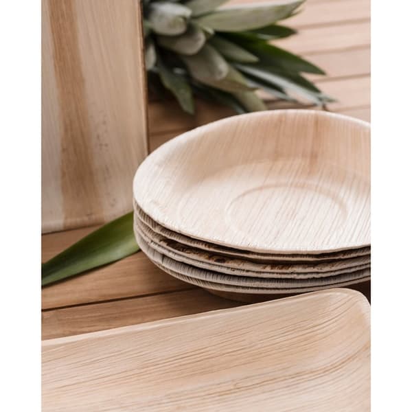 Maku Tallerken Palmeblad Rund 20 cm 10 stk
