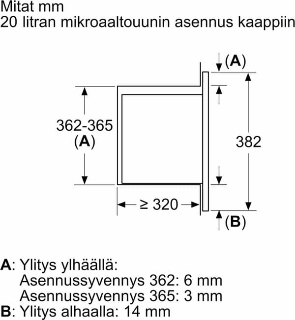 Bosch BFL523MB3 Serie 2 -mikroaaltouuni, musta
