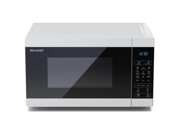 Sharp YC-MG81E-W, Benkeplate, Grill mikrobølge, 28 l, 900 W, Berøringskontroll, Sort, Hvit