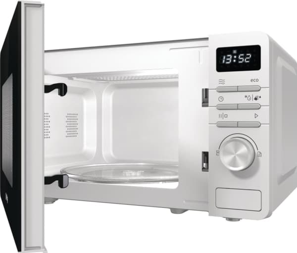 Gorenje MO20A3W, Pöytämalli, Solo-mikroaaltouuni, 20 L, 800 W, Painikkeet, Rotaatio, Valkoinen