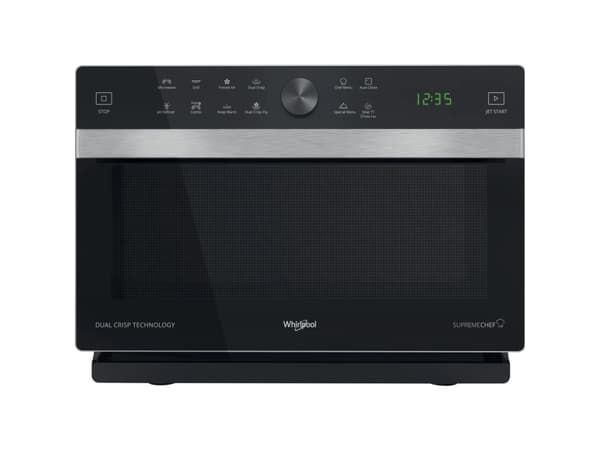 Whirlpool MWSC 833 SB, Benkeplate, Kombinasjon mikrobølge, 33 l, 900 W, Innebygd skjerm, LED