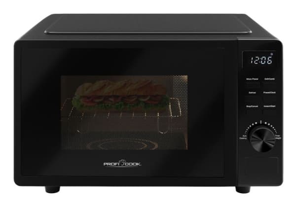 ProfiCook PC-MWG 1278, Bordmodell, Grillmikrobølgeovn, 20 L, 1150 W, Innebygd display, Knapper, Svingbar