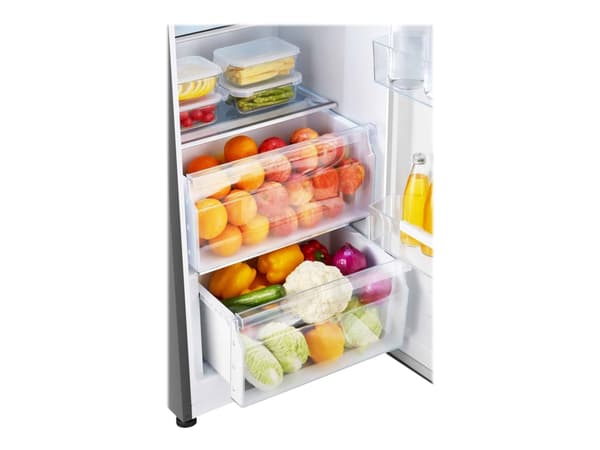 Hisense RL481N4BIE - Kjøleskap - bredde: 59.5 cm - dybde: 65.1 cm - høyde: 185.5 cm - 370 liter - Klasse E - rustfritt stål / grå