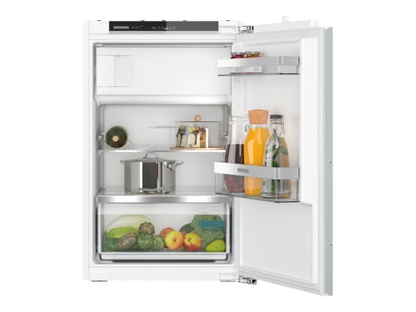 Siemens iQ300 KI22LVFE0 - Kjøleskap med fryserboks - innebygd - fordypning - bredde: 56 cm - dybde: 55 cm - høyde: 88 cm - 119 liter - Klasse E Hvit