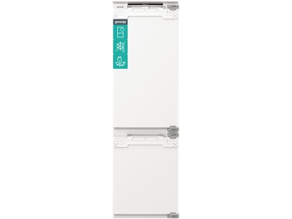 Gorenje Šaldytuvas | NRKI517E62WF | Energy efficiency class E | Built-in | Combi | Height 177.2 cm | No Frost system | Šaldytuvas net capacity 176 L