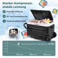 Miniatyrbillede 7 af 8: Bil Køleskab, 12V Bil Køleskab med 2 Kølezoner 40L Transportabel Fryser med Kompressor, 79x47x46.5 cm, Sort