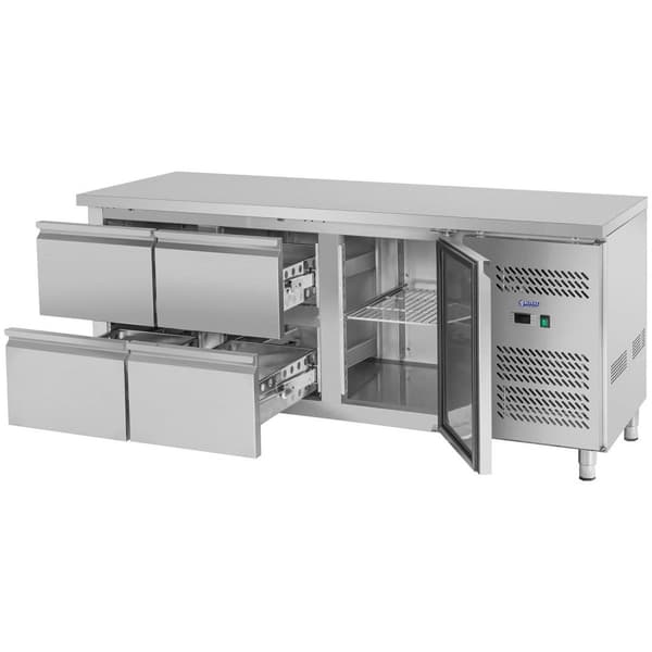 Royal Catering Kylbänk - 403 l - 1 dörr - 4 lådor