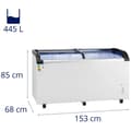 Miniatyrbild 8 av 8: Royal Catering Frysbox - 445 L - royal_catering - Glasdörrar