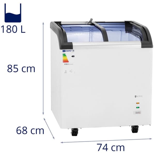 Royal Catering Frysbox - 180 L - royal_catering - Glasdörrar