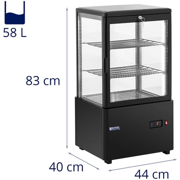 Royal Catering Kyldisk - 58 L - Royal Catering - 3 nivåer - Svart - Låsbar