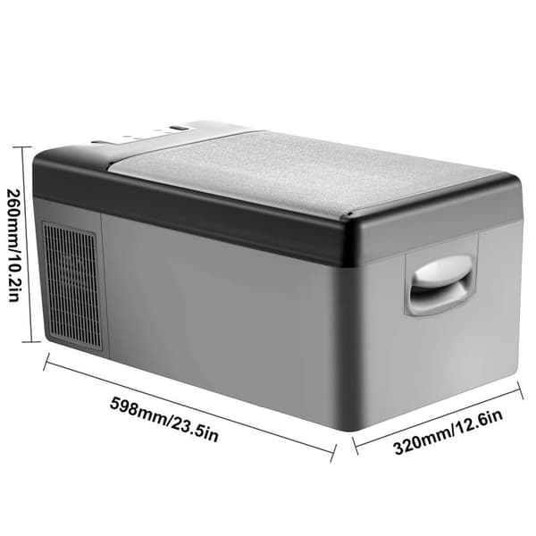 15L Kannettava Auton Pakastin - Jäähdytys -20°C:stä 10°C:iin, Akun Suojausjärjestelmä, Tiivisterengas & USB-Latausliitin