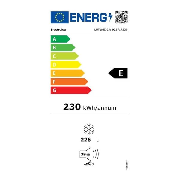 ELECTROLUX Stående frys LUT1NE32W