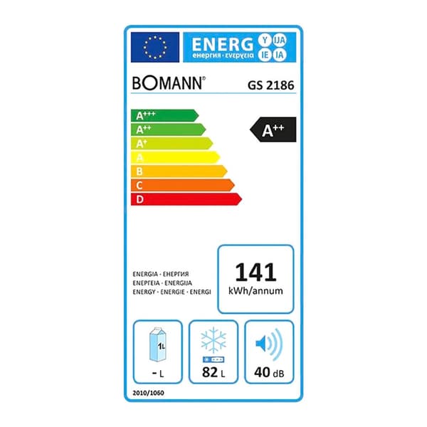 Bomann Pysty Pakastin Gs 2186 Harmaa One Size / EU Plug