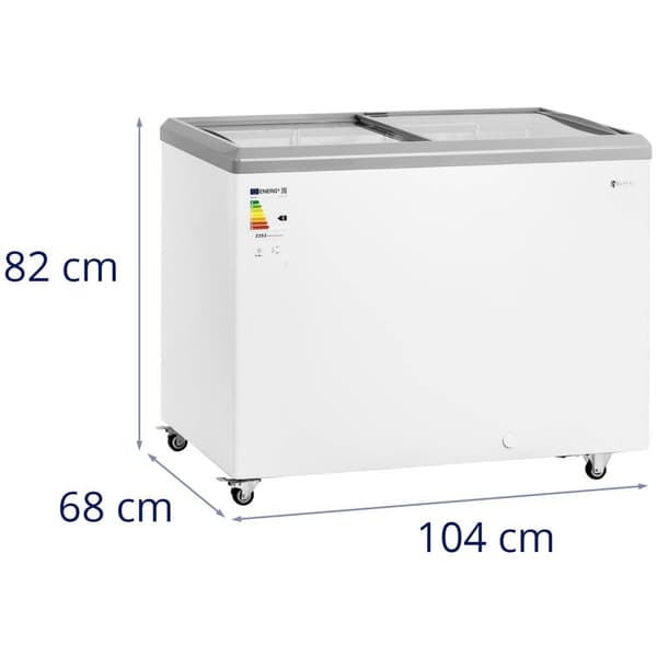 Royal CateringFrysbox - 280 L - Glasdörrar - Låsbar - Royal Catering