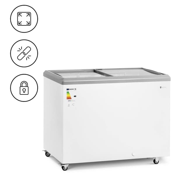 Royal CateringFrysbox - 280 L - Glasdörrar - Låsbar - Royal Catering