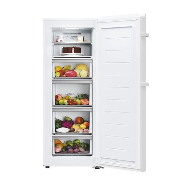 HAIER 226L upprätt frys - H4F226WEH1 - Serie 3 - Total No Frost - Anslutningsmöjligheter - klass E - vit