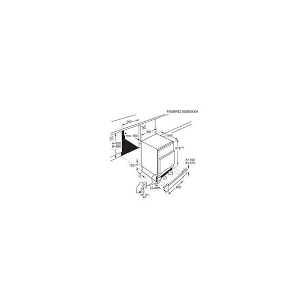 Toppfrys - AEG - OAB6I82EF - Inbyggd 82 cm - Volym 95 L - Energiklass E