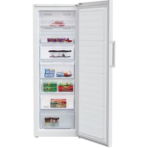 Frysfack - BEKO serie b100 - RFNE290L41WN - Klass E - 256 L - 5 lådor - 59,5 x 70 x 171,4 cm - Vit
