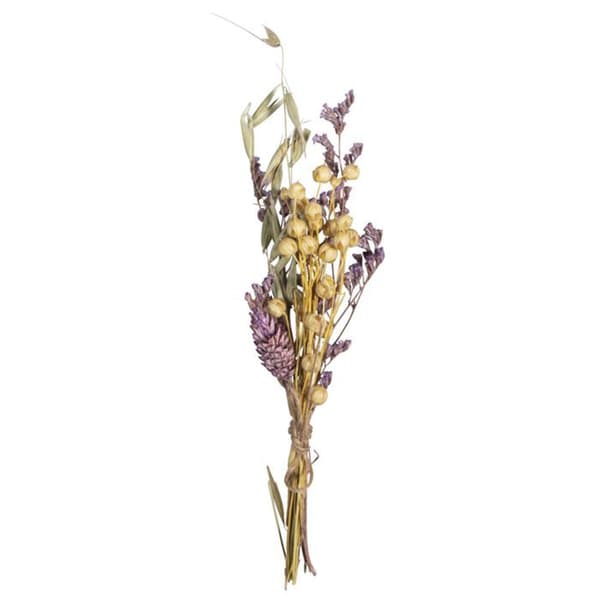 Lila torkad blombukett