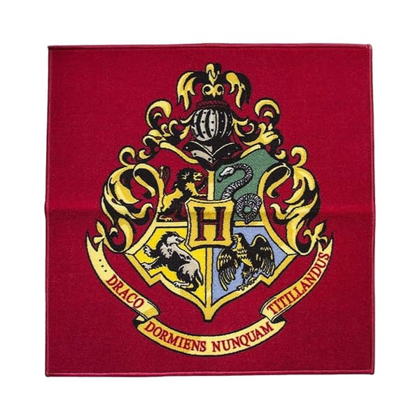 Harry Potter Hogwarts våbenskjold tæppe Burgundy/Yellow One Size