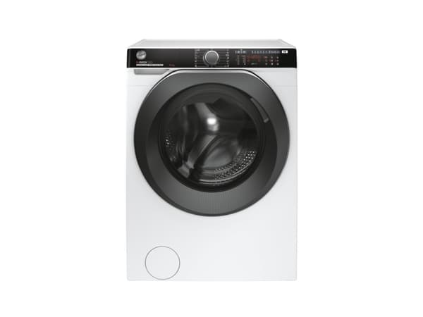 Hoover HWP610AMBC1-S - Frontbetjent - 10 kg - 1600 rpm - 44% Restfuktighet - Kullfri motor - Energiklasse A - Damp - Hurtigvask - Bilprogram - Hygien Vit