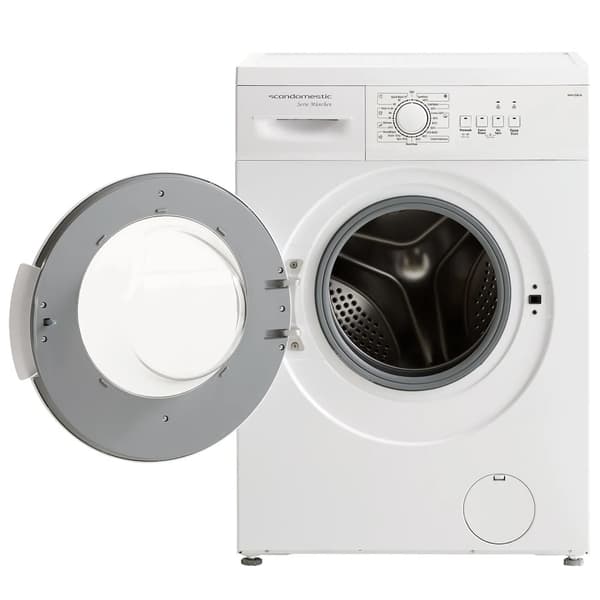 Scandomestic WAH 1506 W - Tvättmaskin - bredd: 59,5 cm - djup: 40 cm - höjd: 85 cm - 6 kg. - 1200 rpm - vit