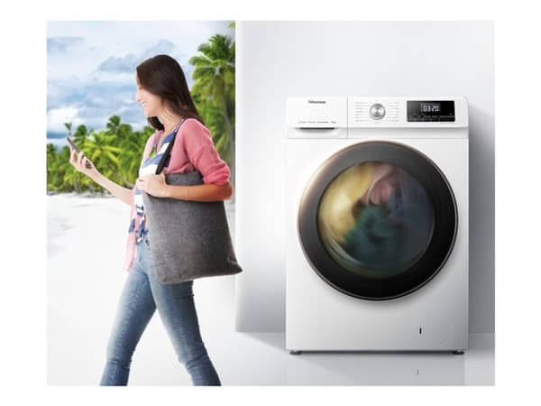 Hisense WFQA1014EVJM - Vaskemaskin - bredde: 60 cm - dybde: 61 cm - høyde: 85 cm - frontileggelse - 10 kg - 1400 rpm
