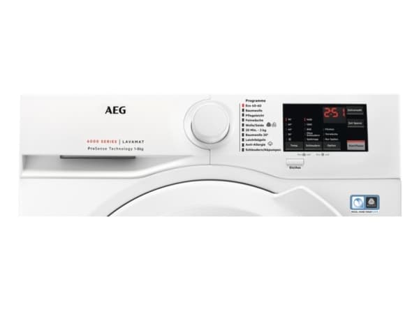 AEG LAVAMAT 6000 Series L6FBF51488 - Vaskemaskin - høyde: 85 cm - frontileggelse - 8 kg - 1400 rpm - hvit
