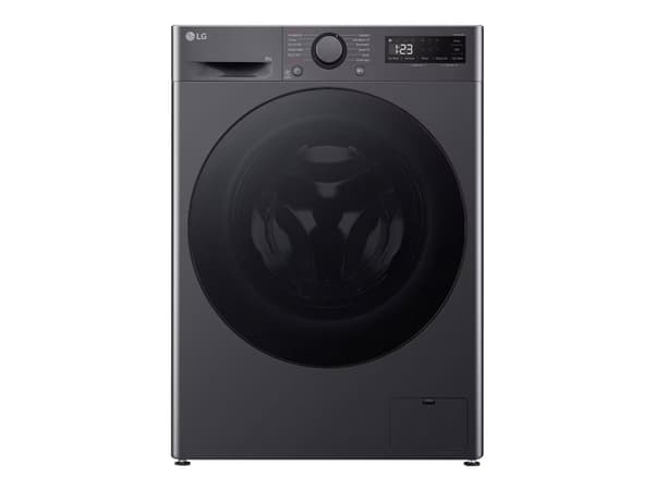LG Serie R5 F2WR508S2M - Vaskemaskin - bredde: 60 cm - dybde: 53.5 cm - høyde: 85 cm - frontileggelse - 8 kg - 1200 rpm - middle black