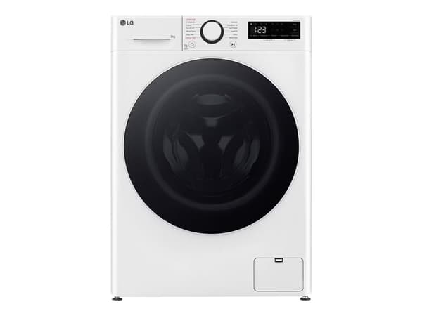 LG Serie R5 F2WR508S0W - Vaskemaskin - bredde: 60 cm - dybde: 53.5 cm - høyde: 85 cm - frontileggelse - 8 kg - 1200 rpm - hvit Sort, Hvit