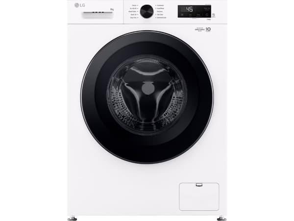 LG F4X1008NWK - Vaskemaskin - Wi-Fi - bredde: 60 cm - dybde: 59 cm - høyde: 85 cm - frontileggelse - 8 kg - 1400 rpm - glanshvit