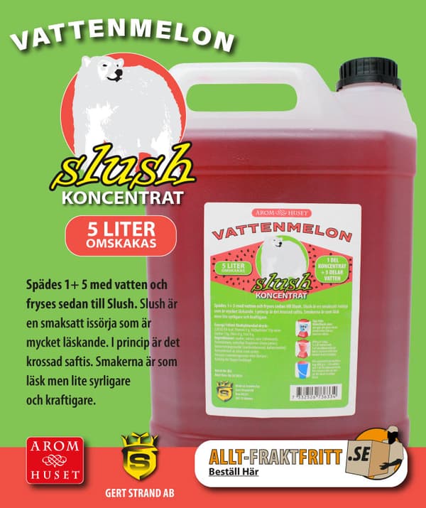 SLUSH Vattenmelon koncentrat 5L, spädes 1+5