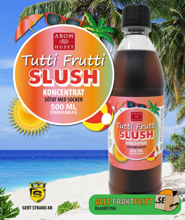 SLUSH Tutti frutti koncentrat 500 ML, spädes 1+5