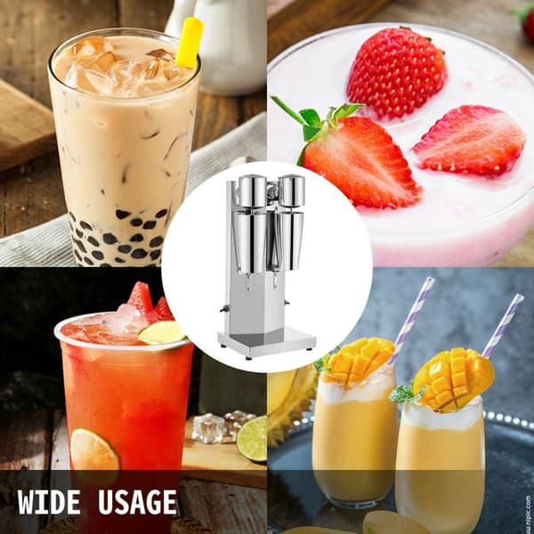 Milkshake Maker 800ML - 18K OMDR, 2 hastighedsindstillinger, 360° mixhoveder - Enkel & Sikker