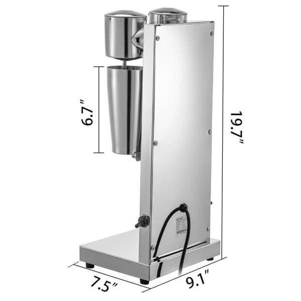 Milkshake Maker 800ML - 18K OMDR, 2 hastighedsindstillinger, 360° mixhoveder - Enkel & Sikker