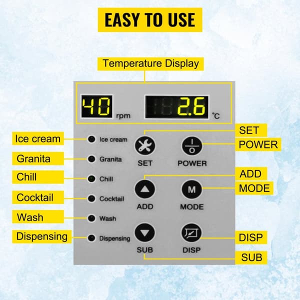 6L 450W slush maskin för hemmabruk, 4 valbara lägen, effektiv kylning, 360° omrörning, lätt att använda, lätt att rengöra