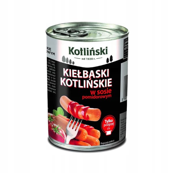 Konserverad korv Kotliński 390 g korv i tomatsås