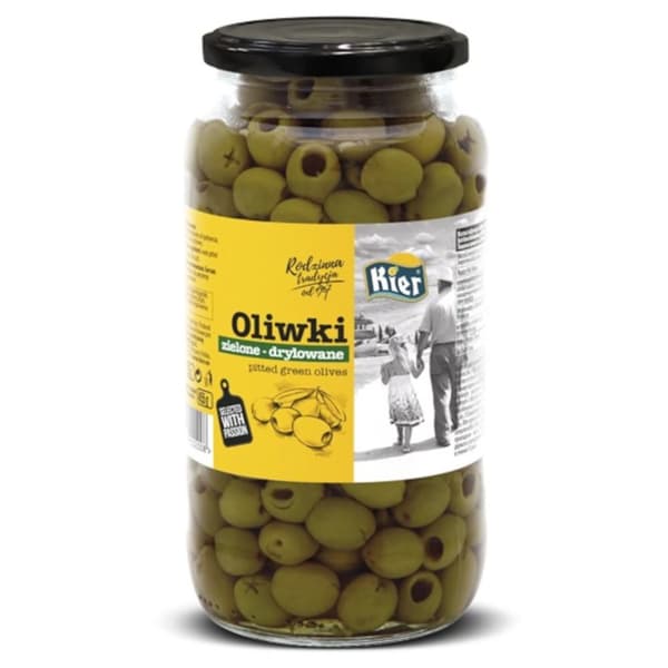 Kivettömiä vihreitä oliiveja, kokonaisia 935 ml (935 g/455 g)