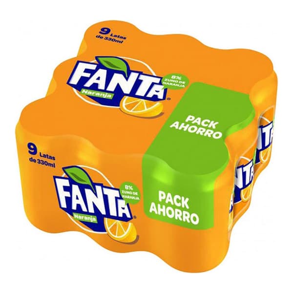 Virvoitusjuoma Fanta Oranssi (9 x 33 cl)